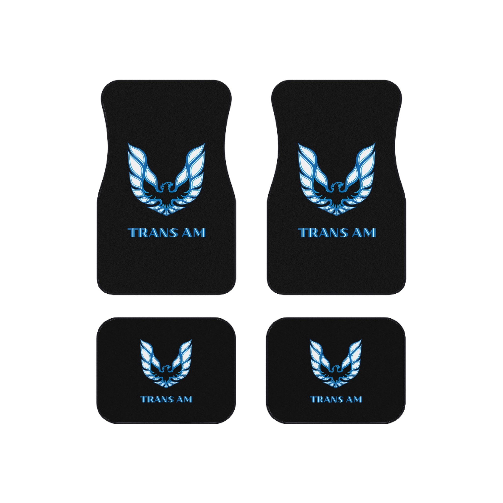 Trans Am Logo Car Mats (Set of 4) — Blue Firebird Floor Mats