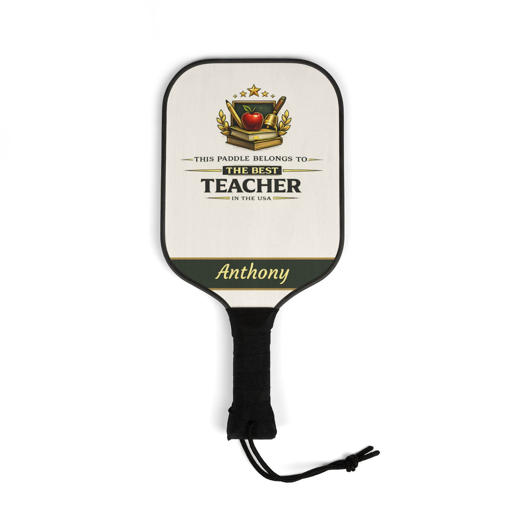 Personalized Teacher Pickleball Paddle Set | Gift for Teacher | Custom Name Pickleball Racket | Appreciation Gift for Educator