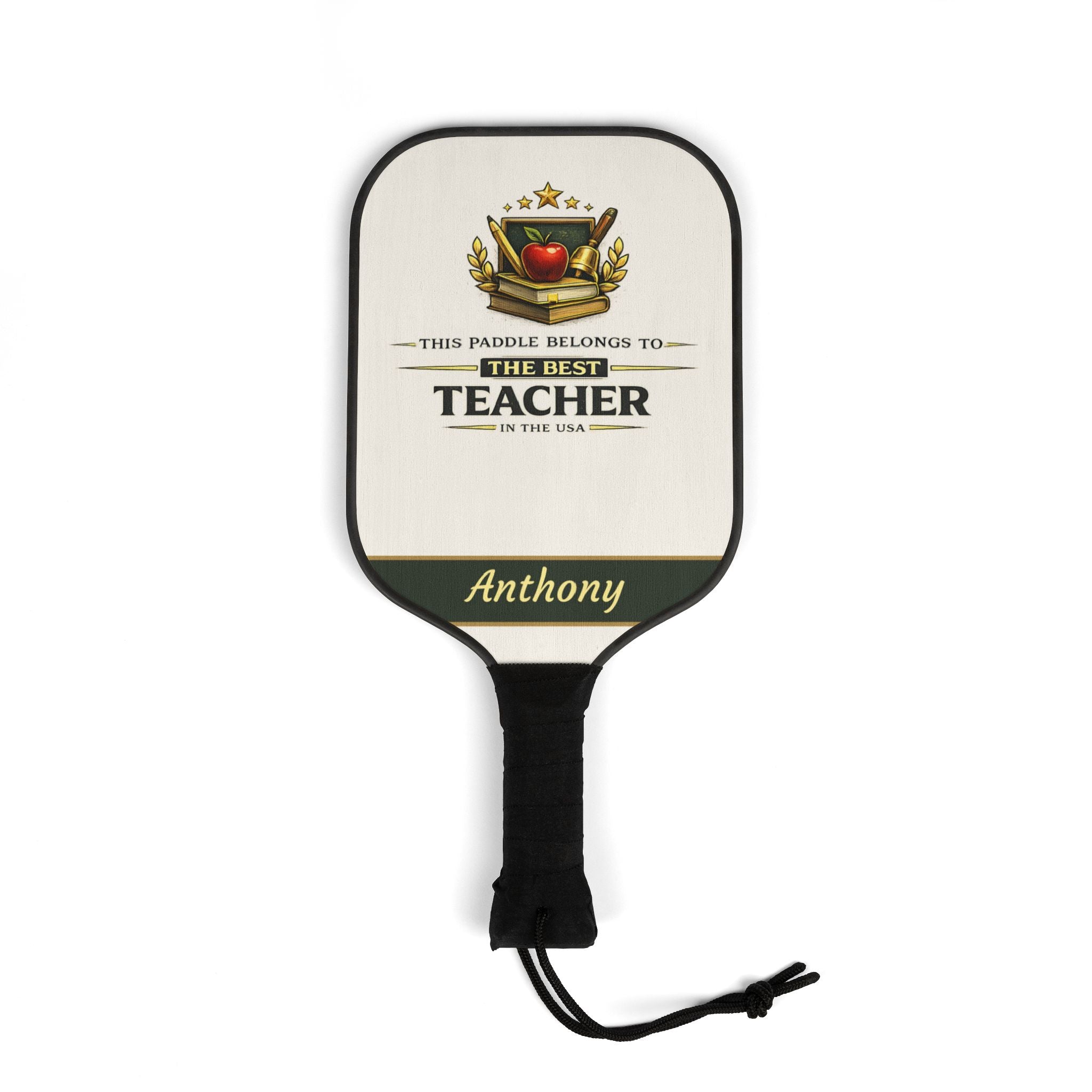 Personalized Teacher Pickleball Paddle Set | Gift for Teacher | Custom Name Pickleball Racket | Appreciation Gift for Educator