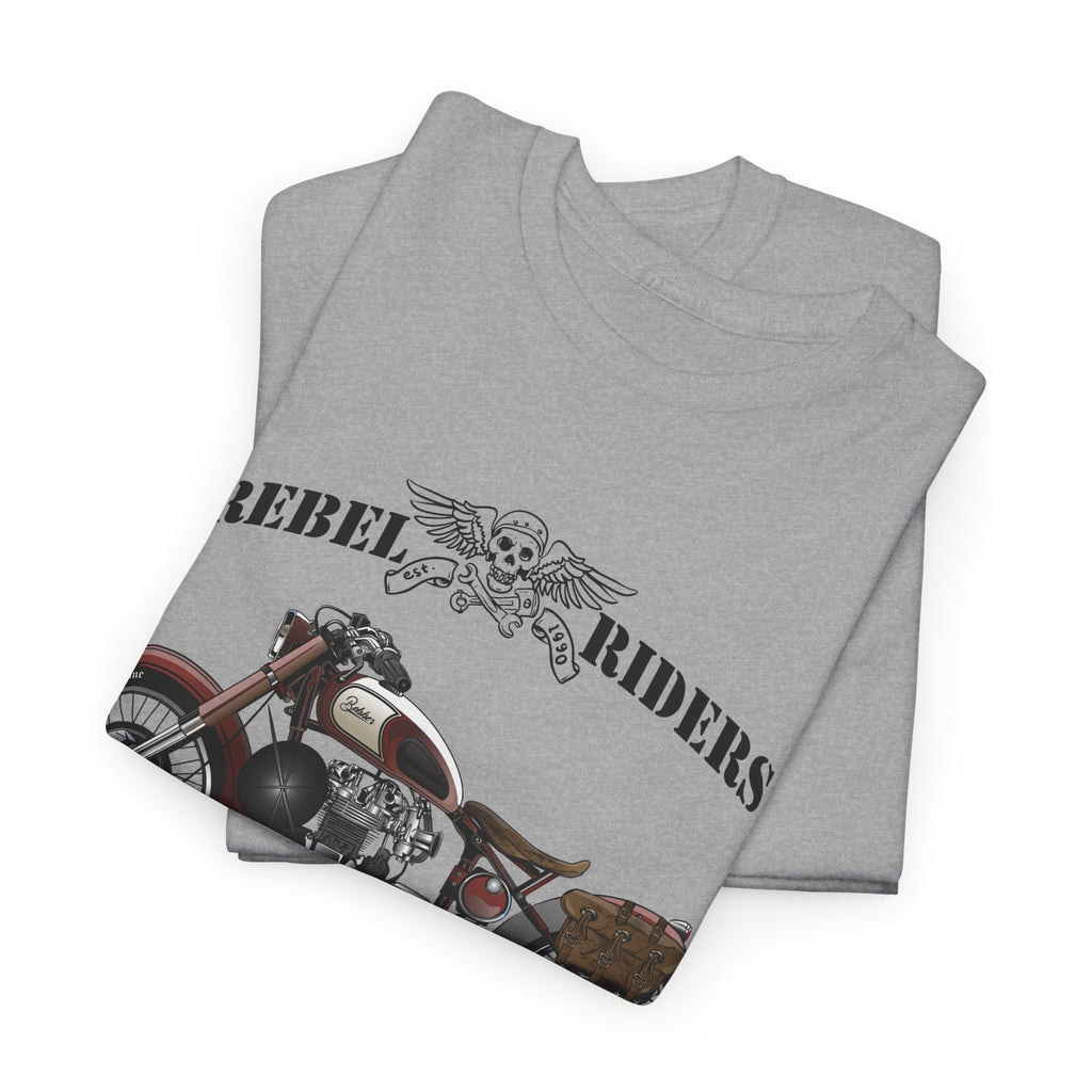 Vintage Motorcycle Tee Rebel Riders Classic Bike Graphic