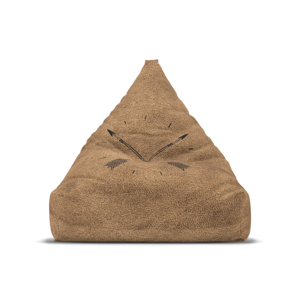 Rustic Arrow Bean Bag Chair Cover | Brown Boho Bean Bag Cover | Farmhouse Home Decor
