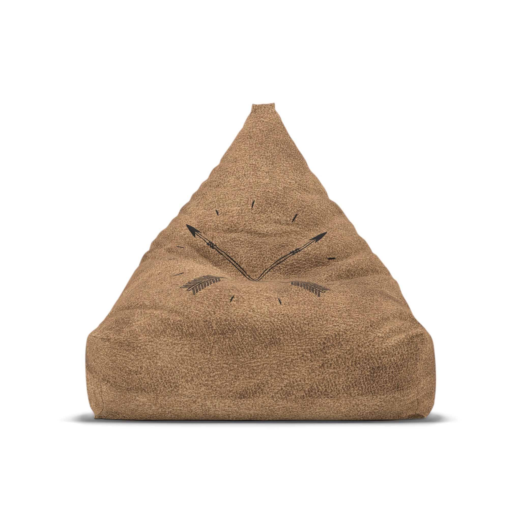 Rustic Arrow Bean Bag Chair Cover | Brown Boho Bean Bag Cover | Farmhouse Home Decor