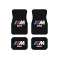4 Piece Universal BMW M Car Floor Mats Set Black Auto Interior Accessories