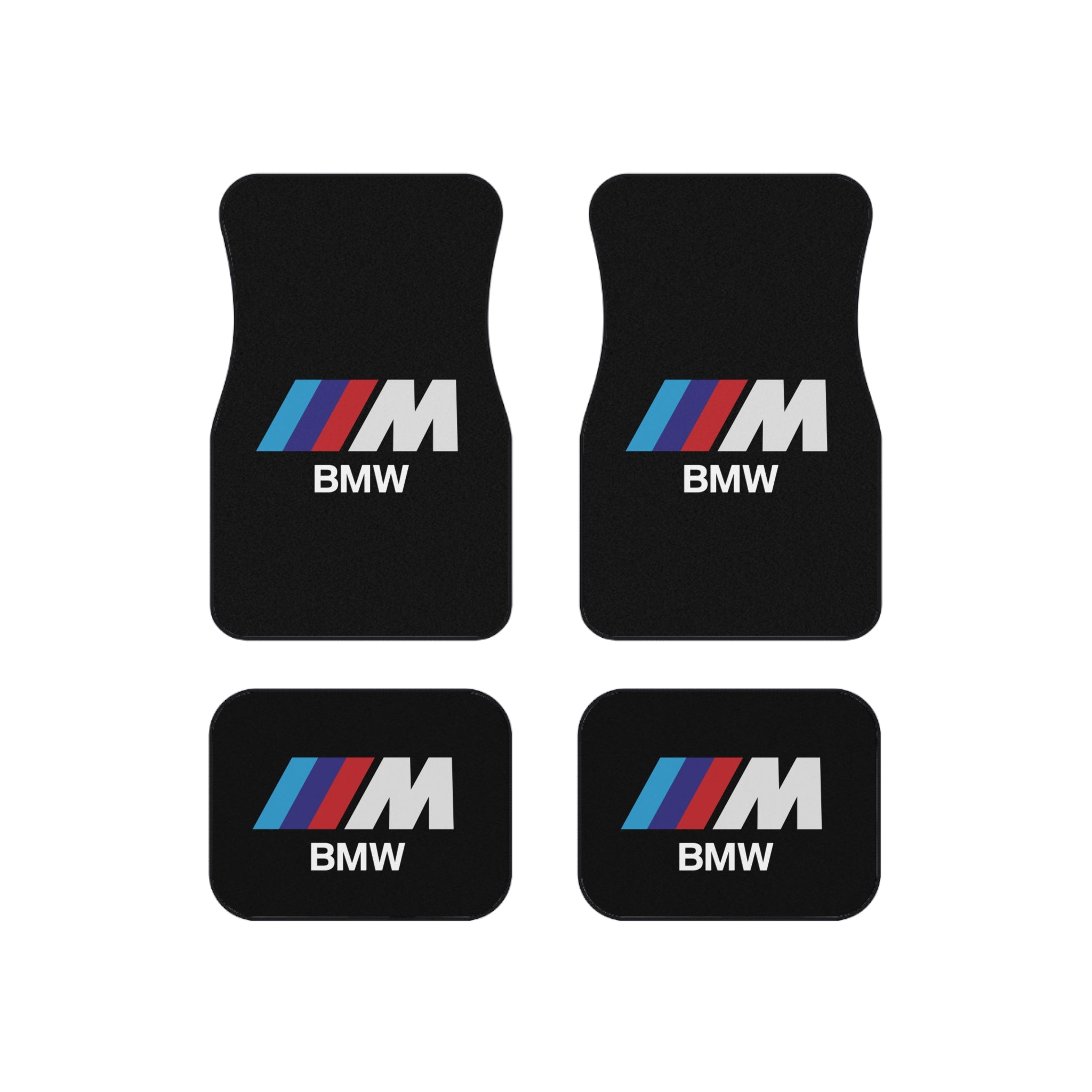 4 Piece Universal BMW M Car Floor Mats Set Black Auto Interior Accessories