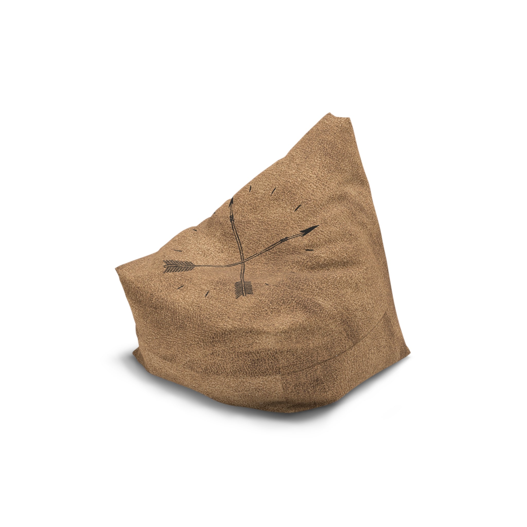 Rustic Arrow Bean Bag Chair Cover | Brown Boho Bean Bag Cover | Farmhouse Home Decor