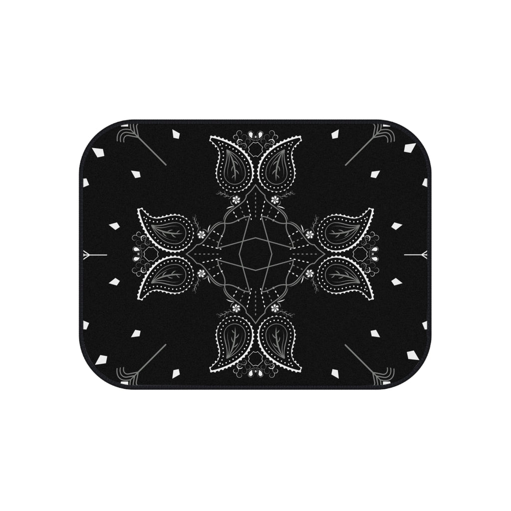 Black Bandana-Style Car Floor Mats (Set of 4)