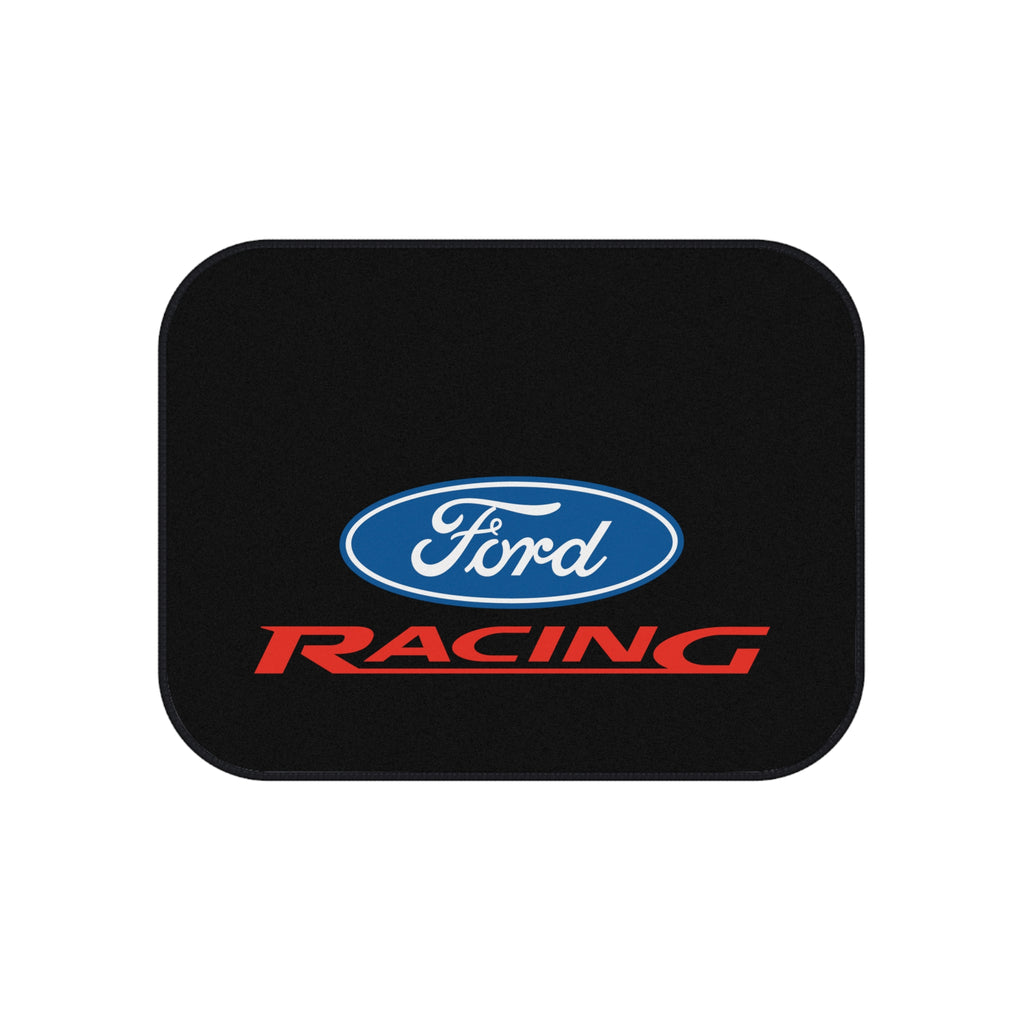4 Piece Universal Car Floor Mats Set Ford Racing Logo Black Auto Interior Accessories