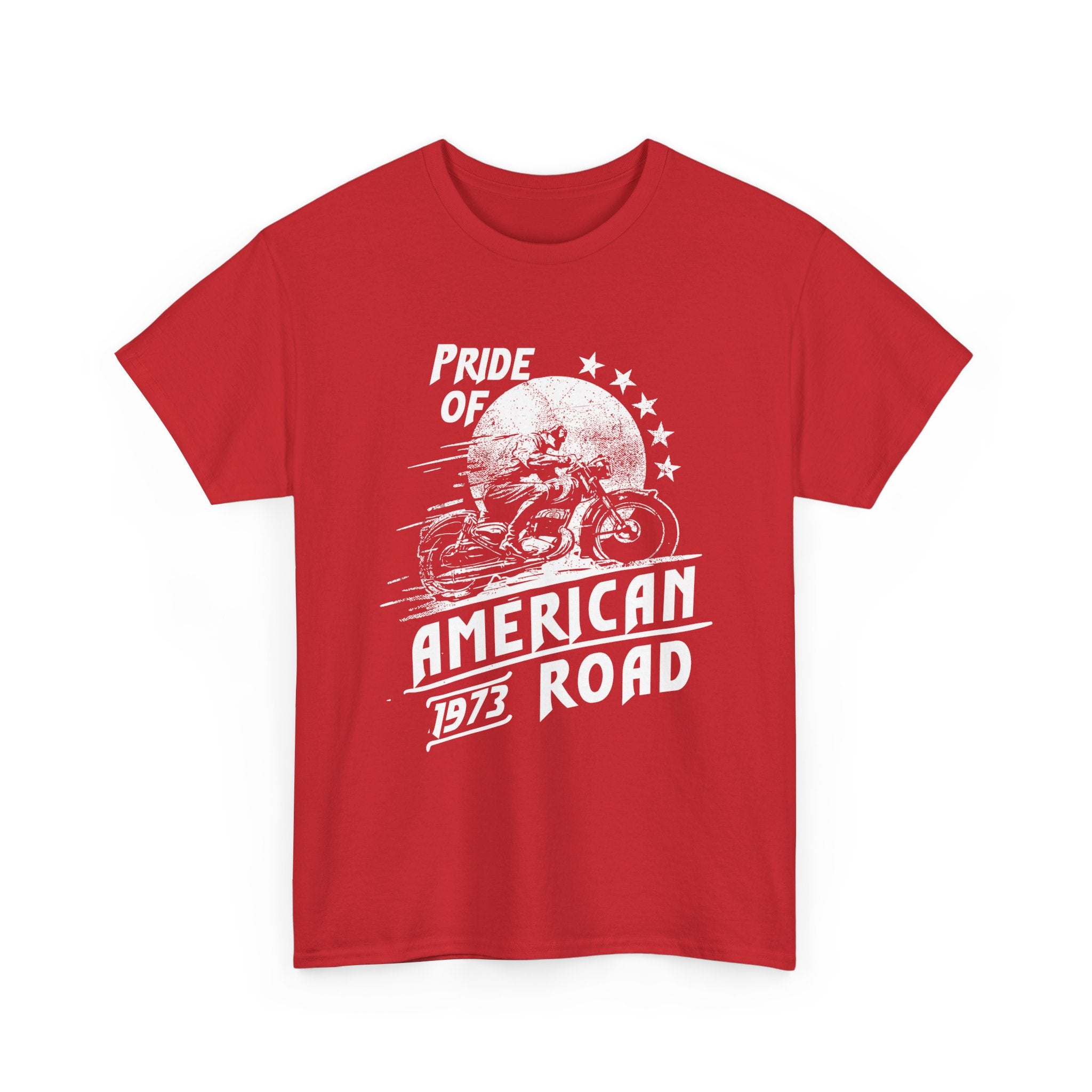 American Biker T Shirt Pride of American Road Motorcycle Tee Vintage Rider Shirt Gift for Bikers
