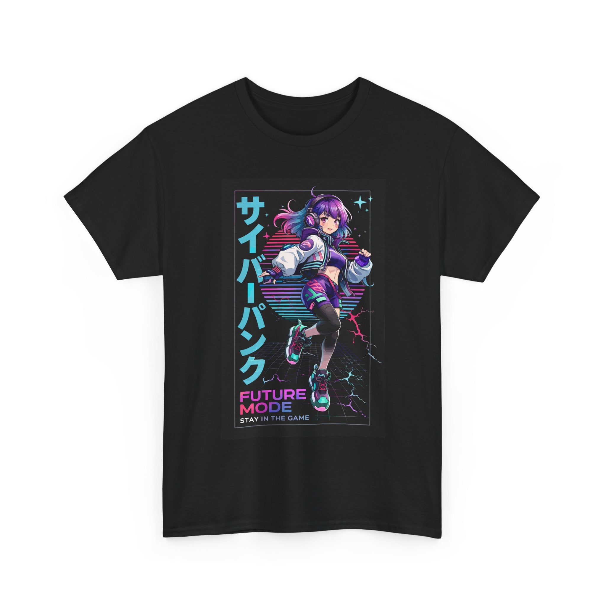 Cyberpunk Anime Girl Future Mode Graphic T-Shirt