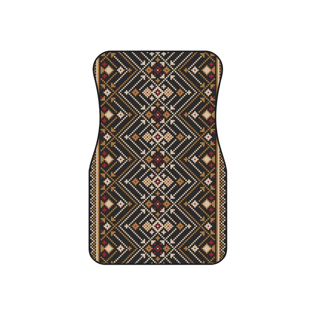 Tribal Geometric Car Mats (Set of 4) — Brown Aztec Floor Liners