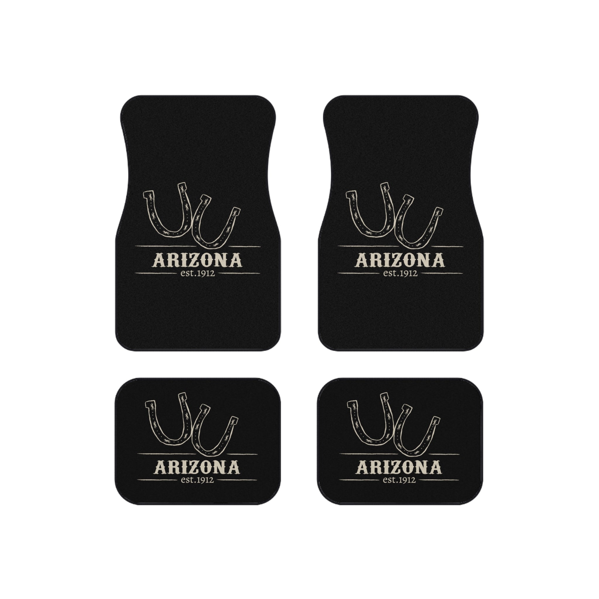 4 Piece Universal Arizona Car Floor Mats Set Western Vintage Auto Interior Accessories