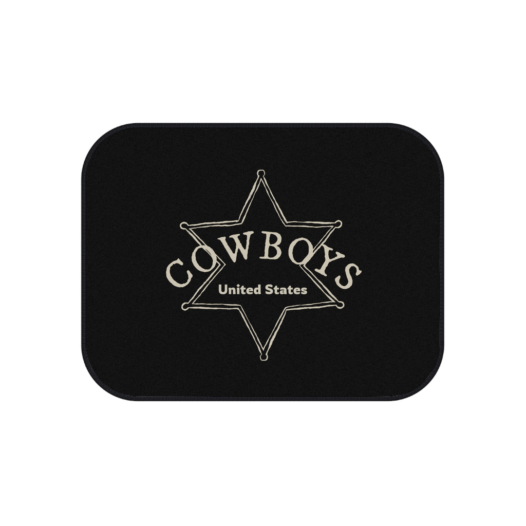 4 Piece Universal Cowboys Car Floor Mats Set Western Country Auto Interior Accessories