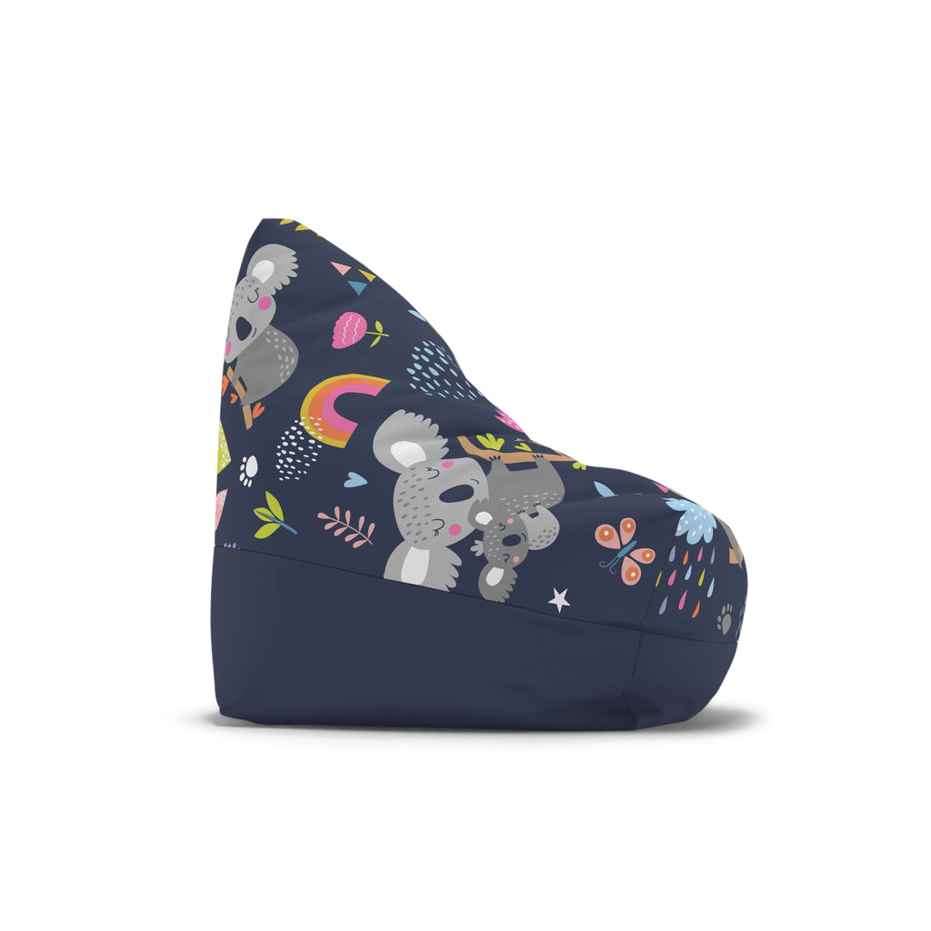 Koala Rainbows Pattern Bean Bag Chair Cover | Navy Floral Nursery