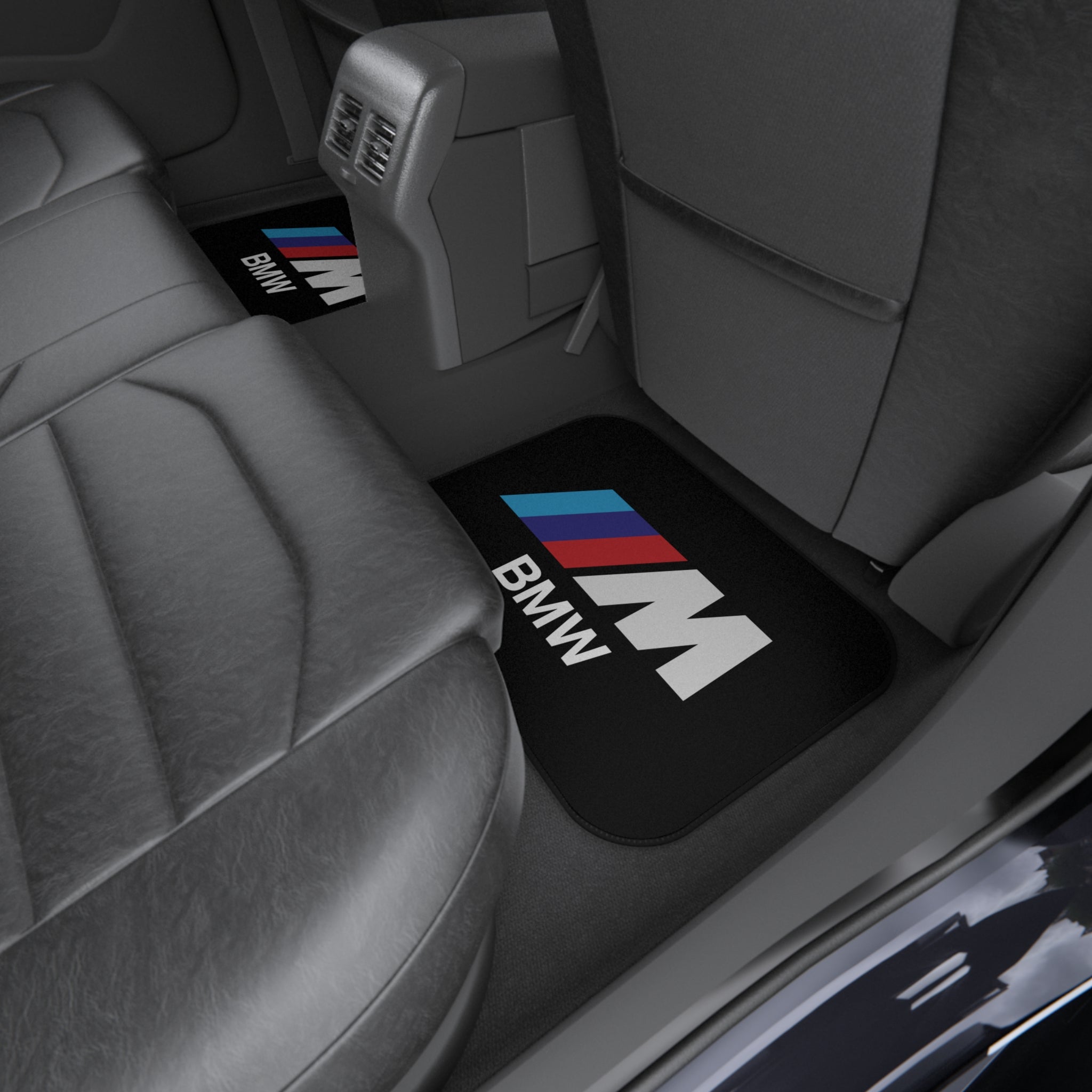 4 Piece Universal BMW M Car Floor Mats Set Black Auto Interior Accessories