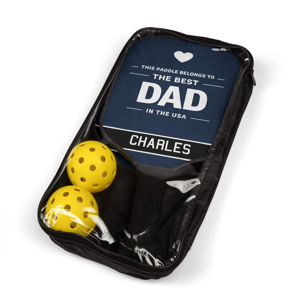 Personalized Dad Pickleball Paddle Set | Best Dad Gift | Custom Fathers Day Pickleball Gift | Gift for Dad Who Loves Pickleball