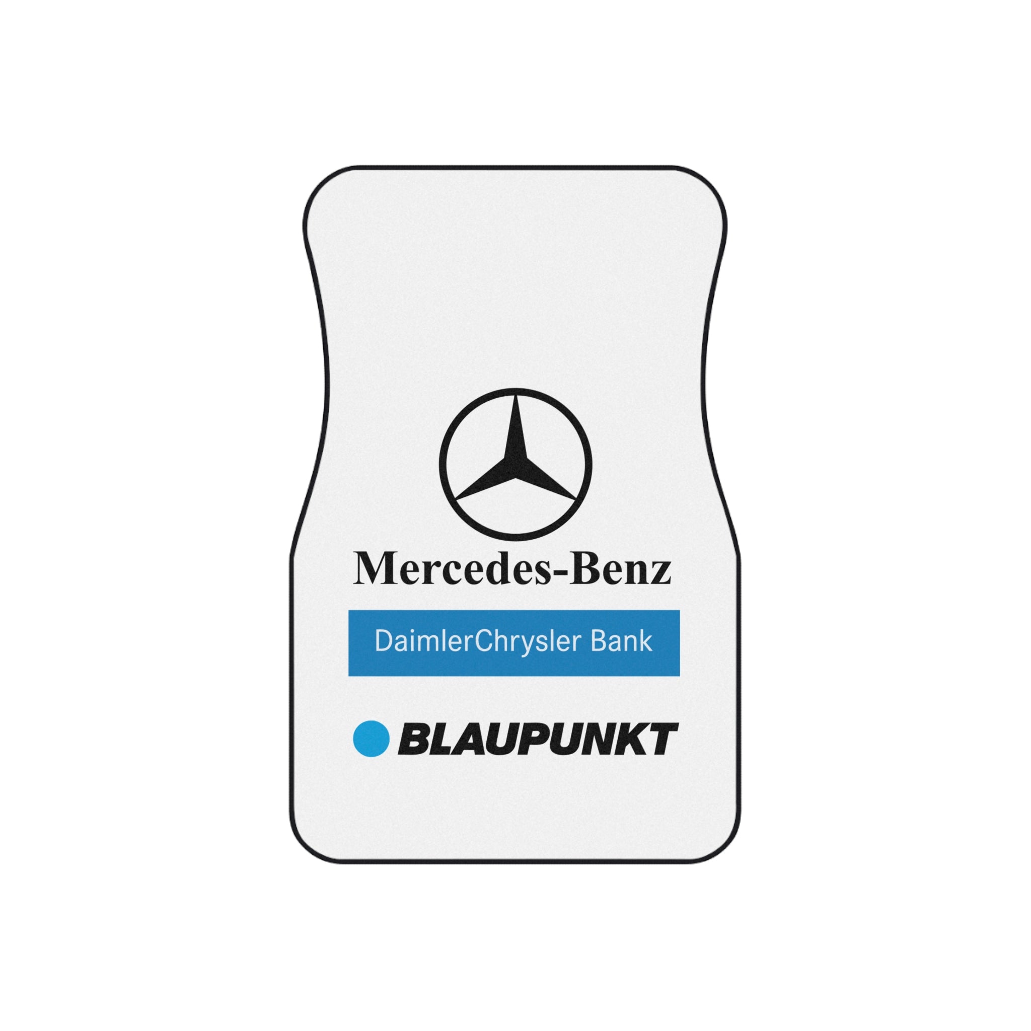 4 Piece Car Floor Mats Set Compatible with Mercedes Benz Logo White Auto Interior Accessories