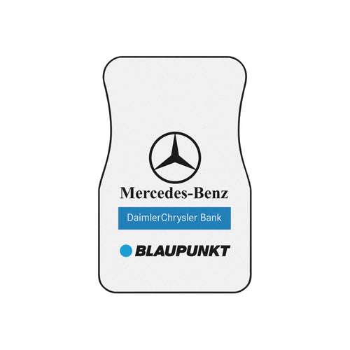 4 Piece Car Floor Mats Set Compatible with Mercedes Benz Logo White Auto Interior Accessories