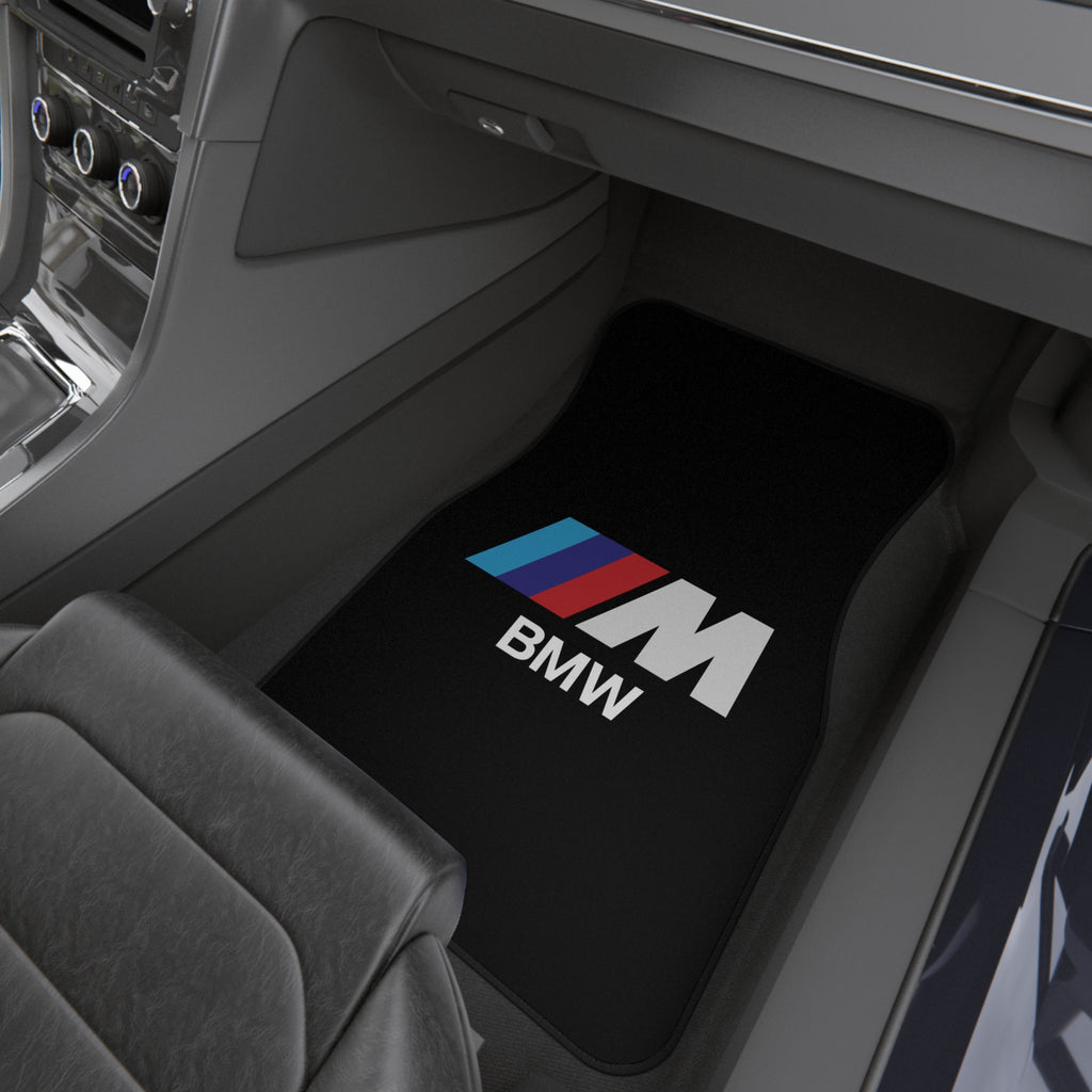 4 Piece Universal BMW M Car Floor Mats Set Black Auto Interior Accessories
