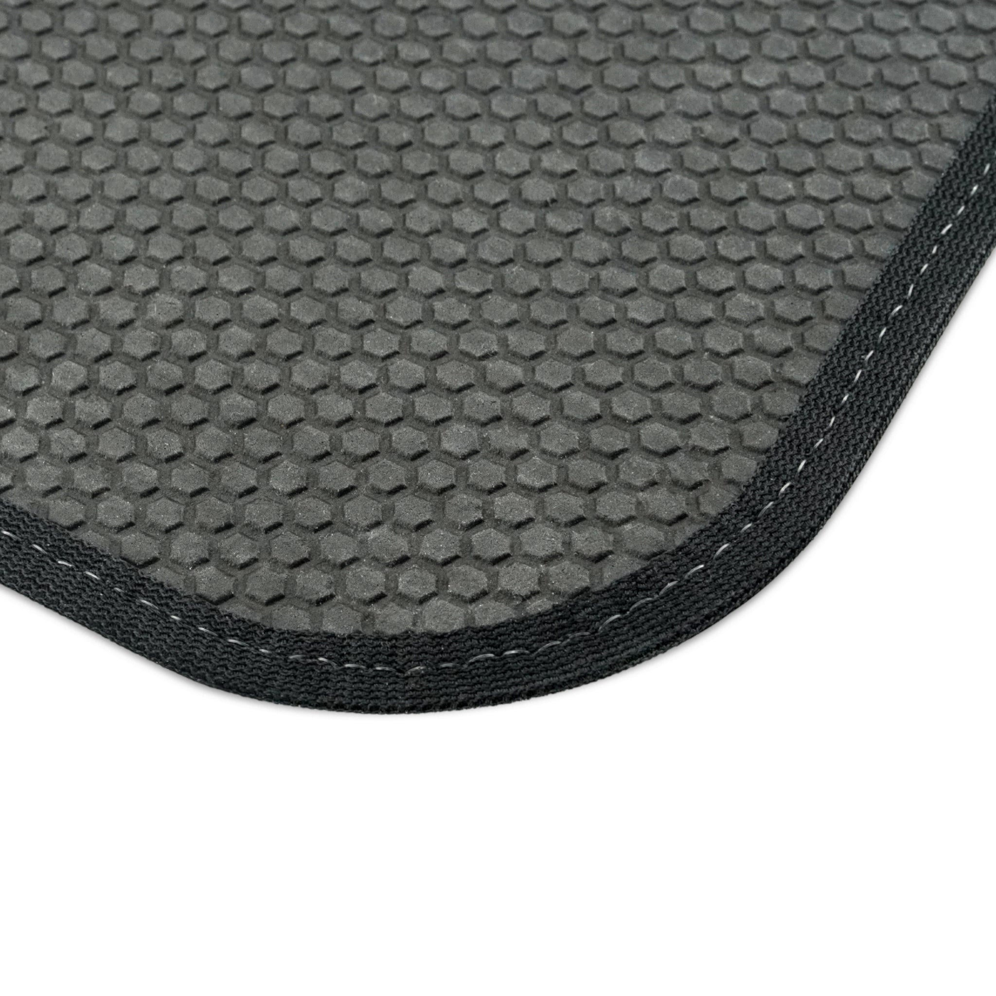 4 Piece Universal Car Floor Mats Set Ford Racing Logo Black Auto Interior Accessories