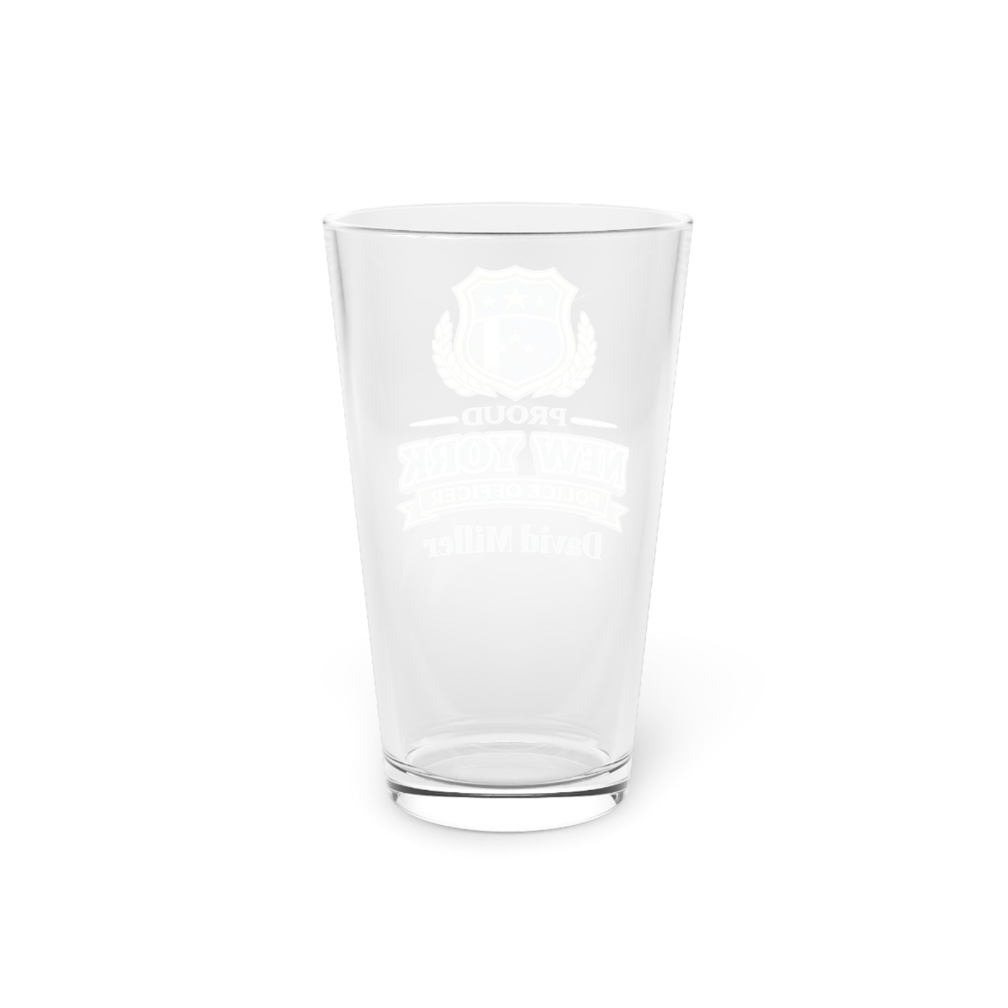 Personalized New York Police Officer Pint Glass 16oz, Custom NY Cop Gift, Police Retirement Gift, Law Enforcement Gift for Him