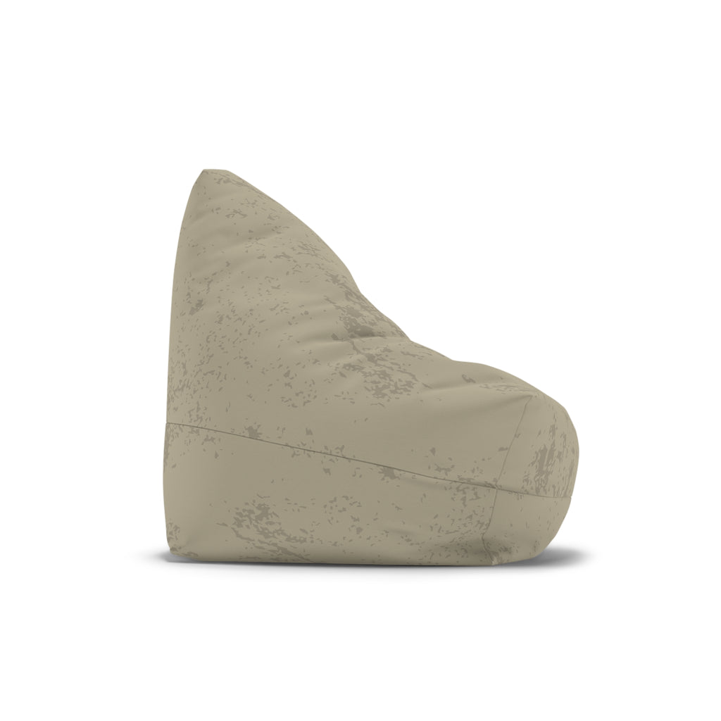 Distressed Tan Bean Bag Chair Cover | Neutral Rustic Home Decor