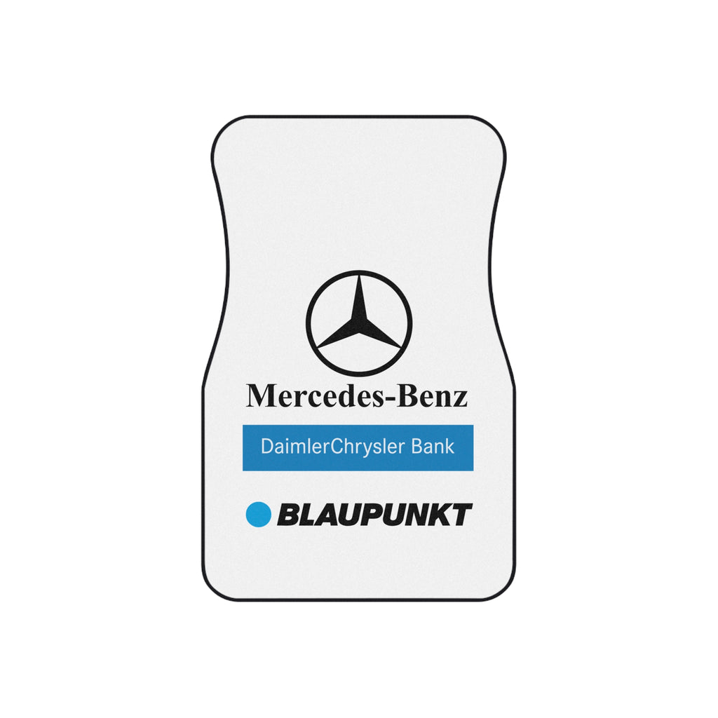 4 Piece Car Floor Mats Set Compatible with Mercedes Benz Logo White Auto Interior Accessories