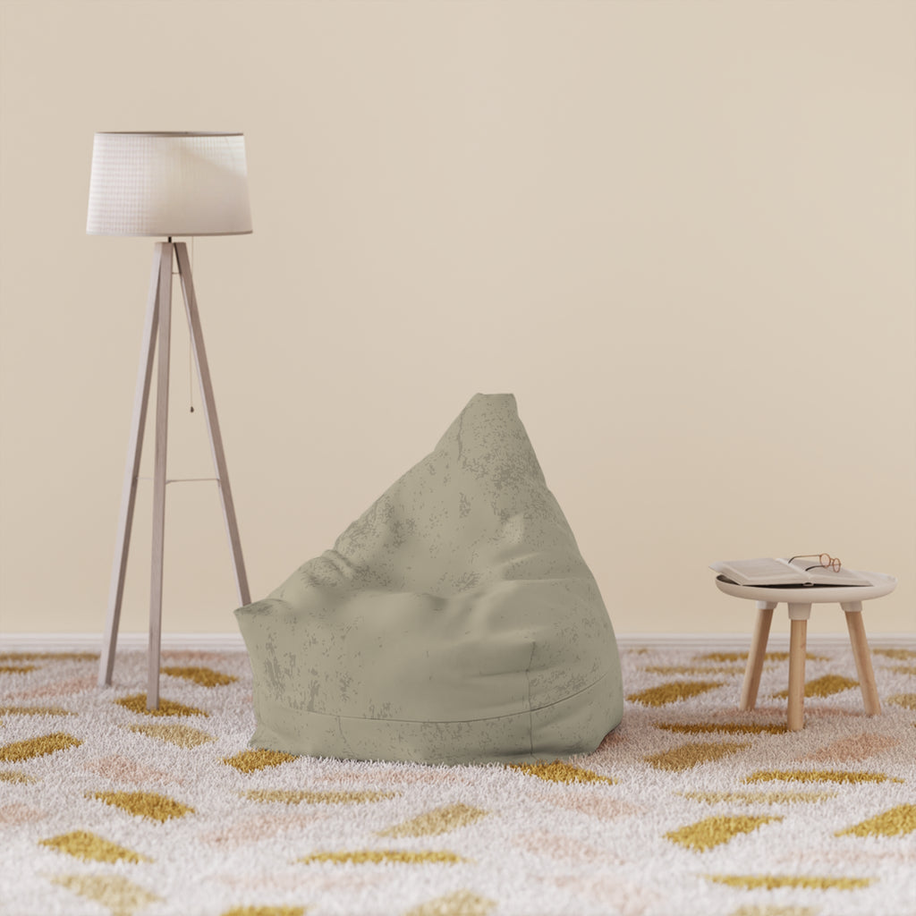 Distressed Tan Bean Bag Chair Cover | Neutral Rustic Home Decor