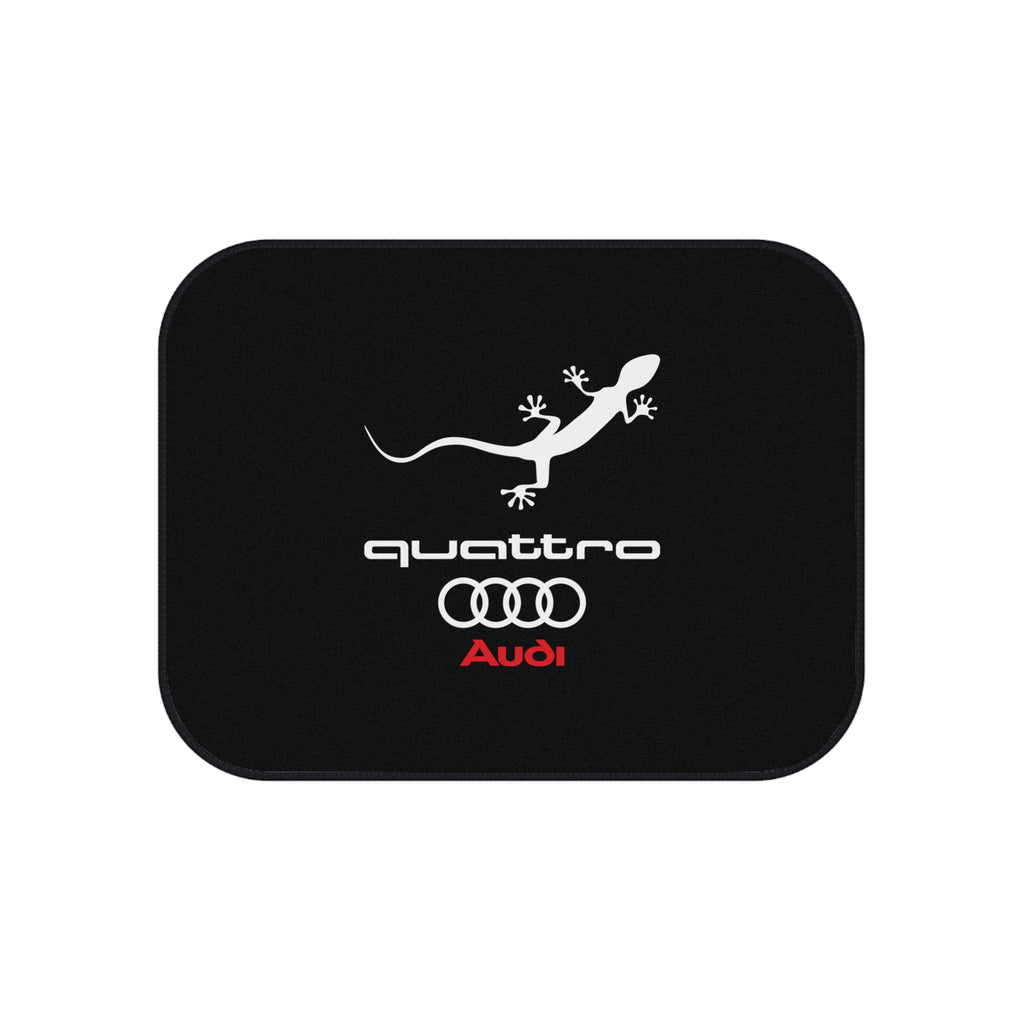 Audi Quattro Style Car Floor Mats Set of 4 Black Universal Auto Mats