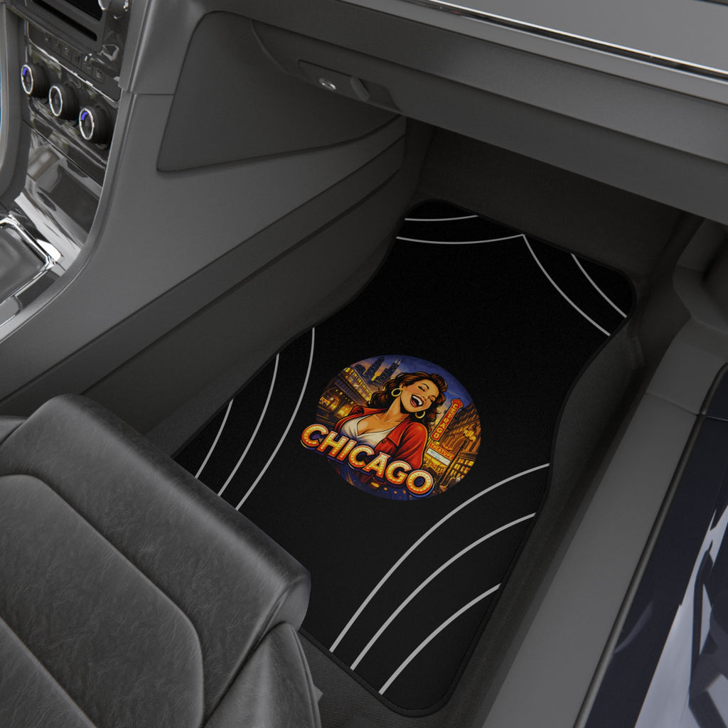 Chicago Vintage Pinup Car Floor Mats — Set of 4