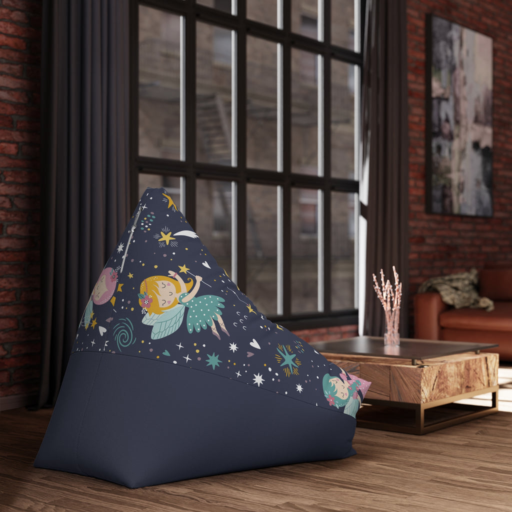 Sleeping Fairies Bean Bag Chair Cover | Night Sky Stars, Kids Room