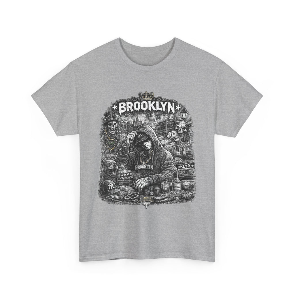 Brooklyn T Shirt Streetwear Graphic Tee, Urban NYC Shirt Black, Dark Hip Hop Style Unisex Gift