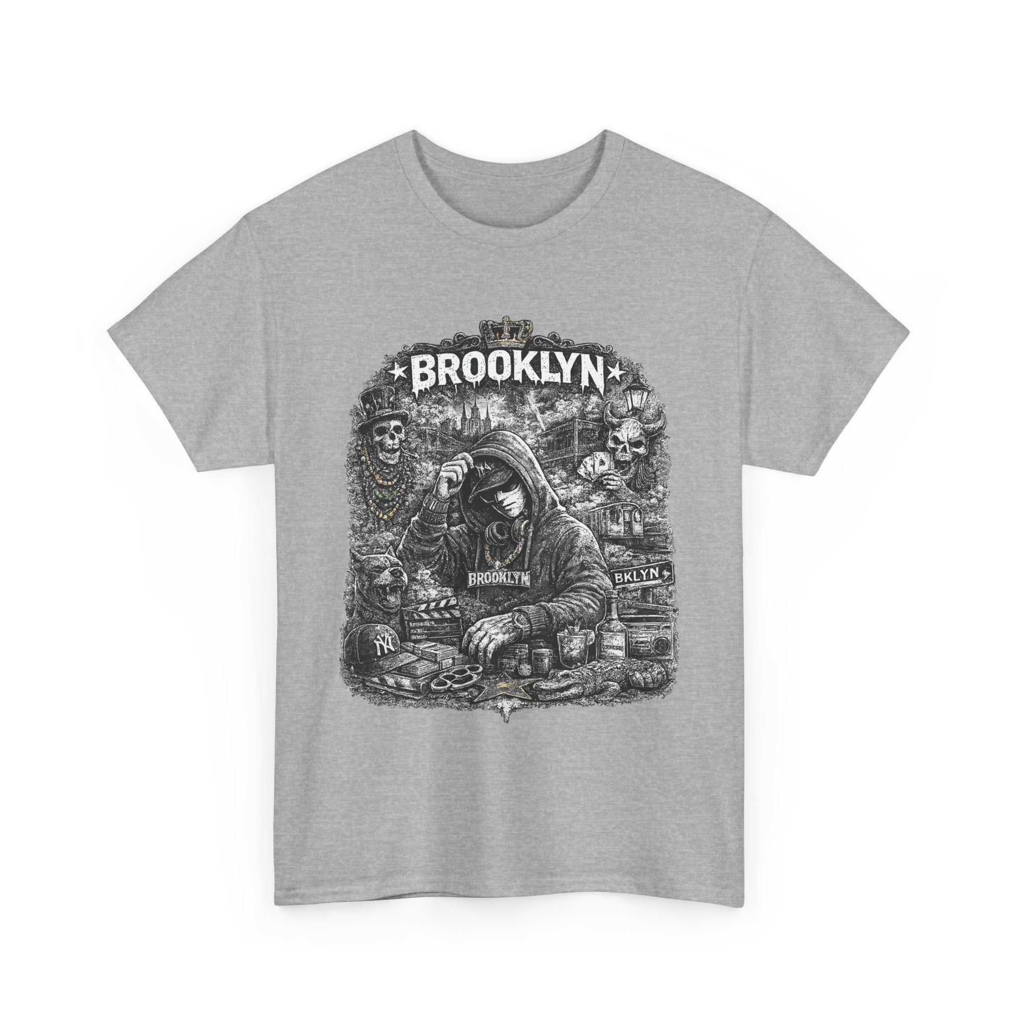 Brooklyn T Shirt Streetwear Graphic Tee, Urban NYC Shirt Black, Dark Hip Hop Style Unisex Gift