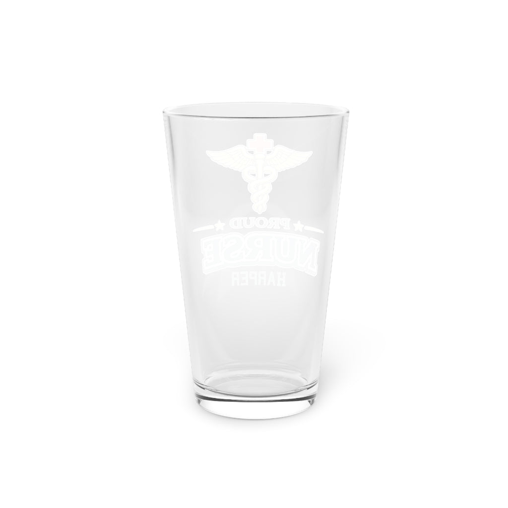 Personalized Nurse Pint Glass | Proud Nurse Gift with Name | RN Graduation Gift | Custom Nurse Beer Glass 16oz