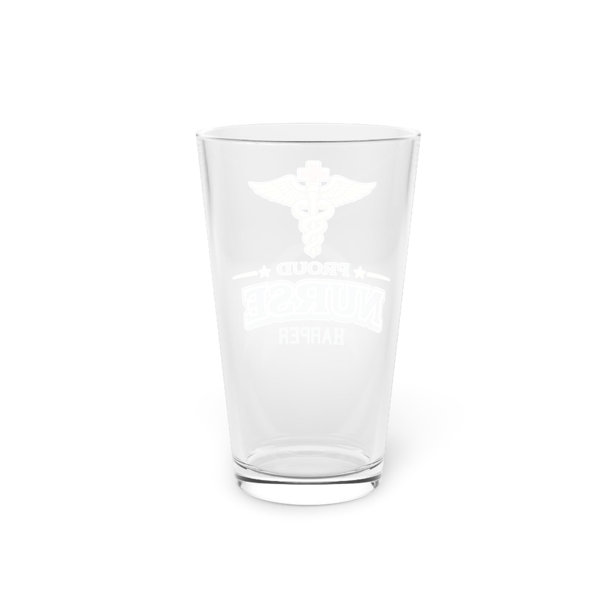 Personalized Nurse Pint Glass | Proud Nurse Gift with Name | RN Graduation Gift | Custom Nurse Beer Glass 16oz