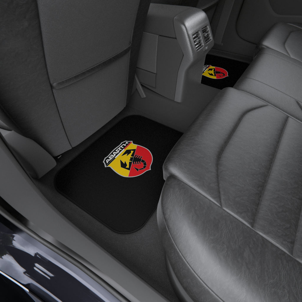 4 Piece Universal Abarth Car Floor Mats Set Racing Sport Auto Interior Accessories