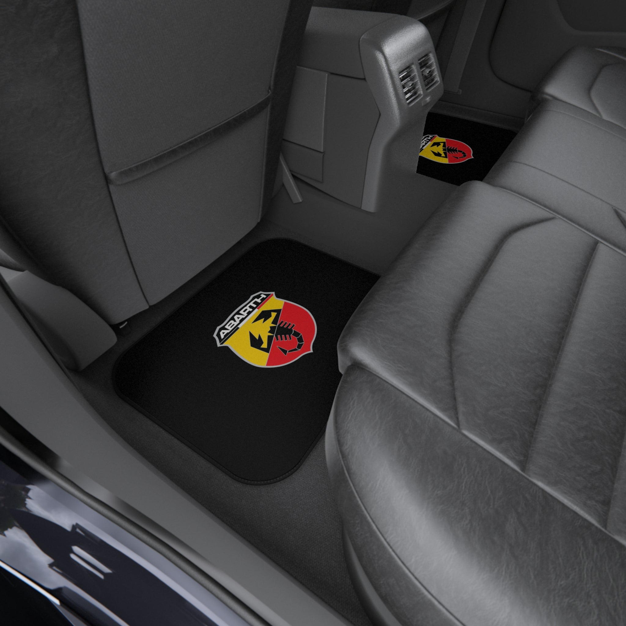 4 Piece Universal Abarth Car Floor Mats Set Racing Sport Auto Interior Accessories