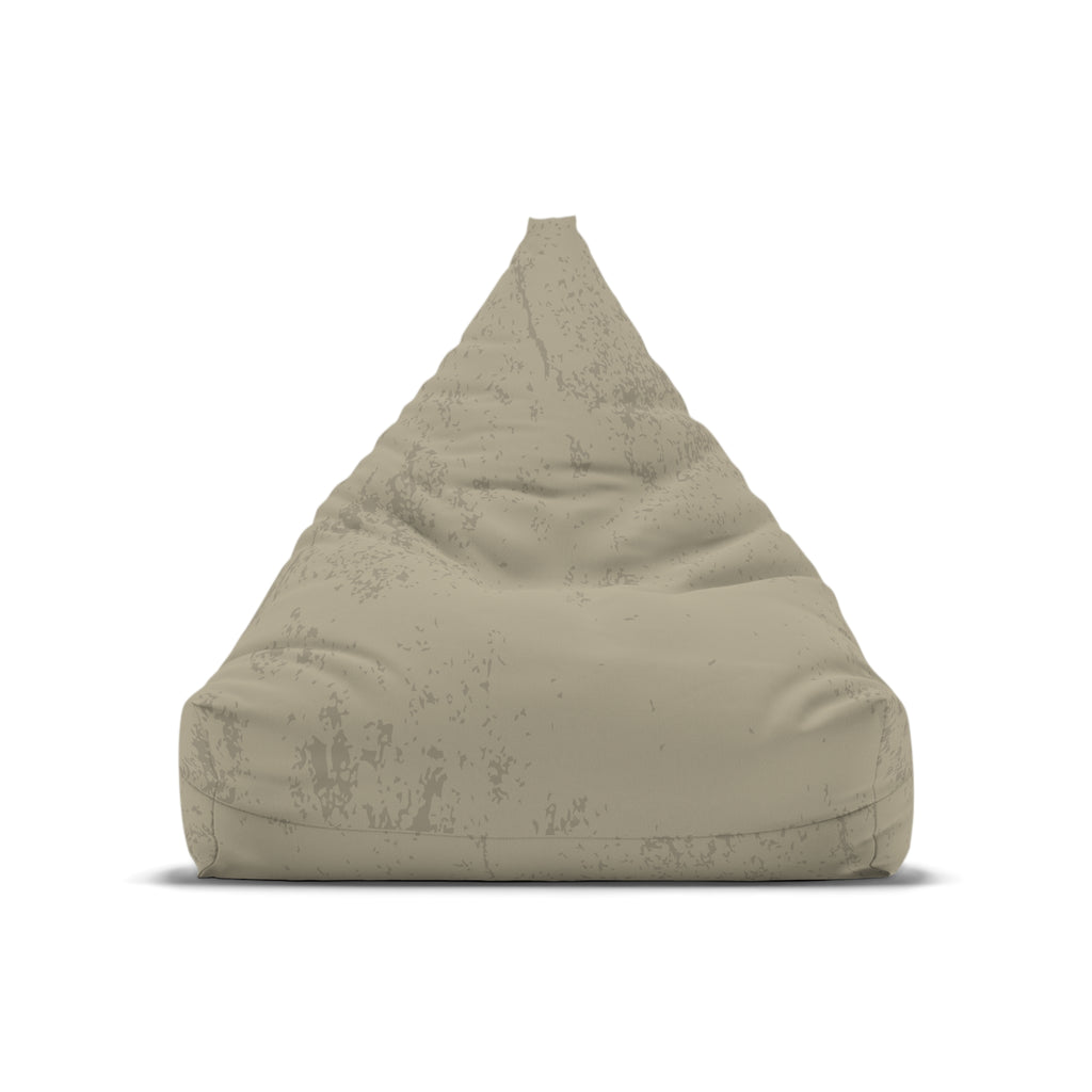 Distressed Tan Bean Bag Chair Cover | Neutral Rustic Home Decor