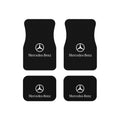 4 Piece Car Floor Mats Set Compatible with Mercedes Benz Logo Black Auto Interior Accessories