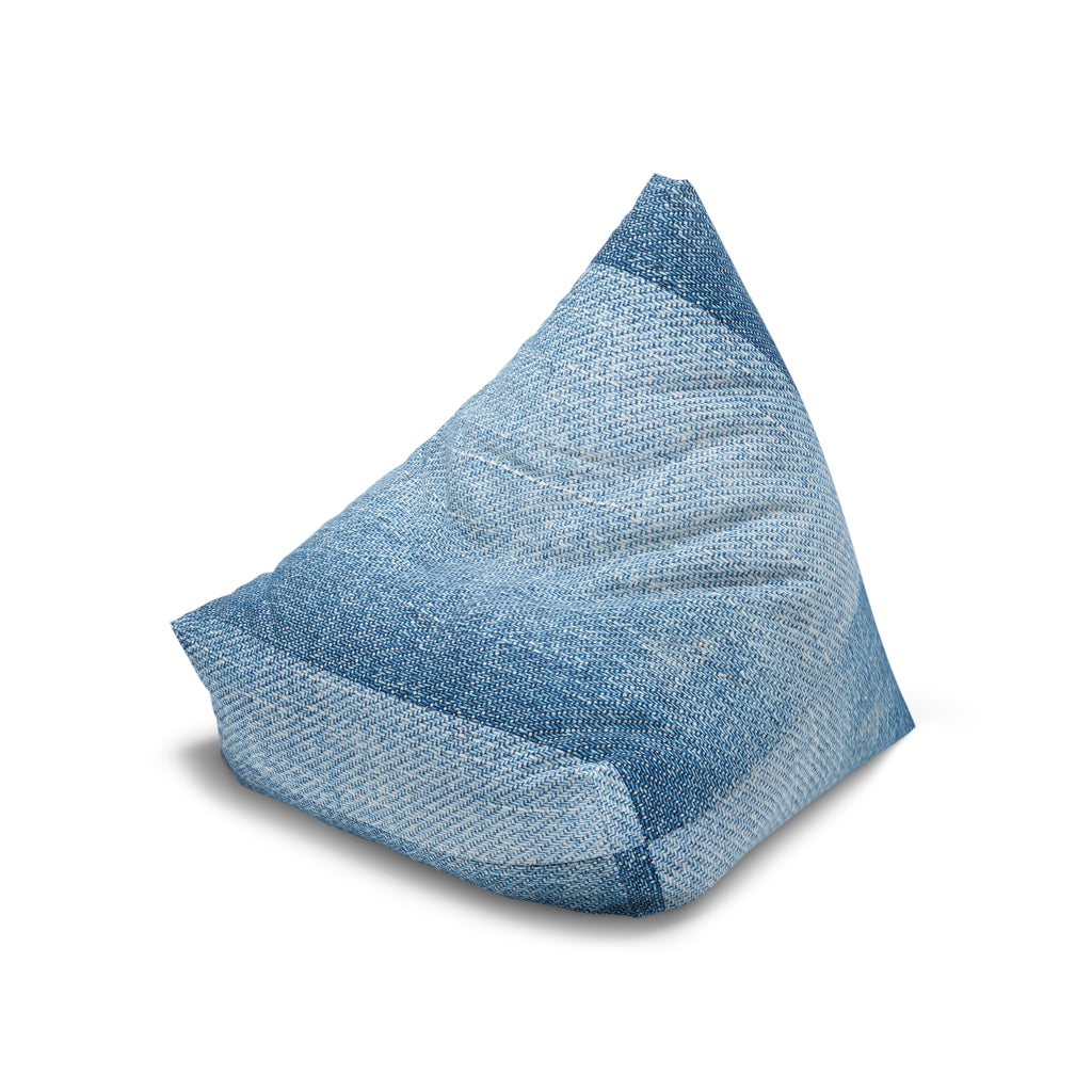 Blue Textured Bean Bag Chair Cover | Modern Bean Bag Cover | Minimalist Home Decor