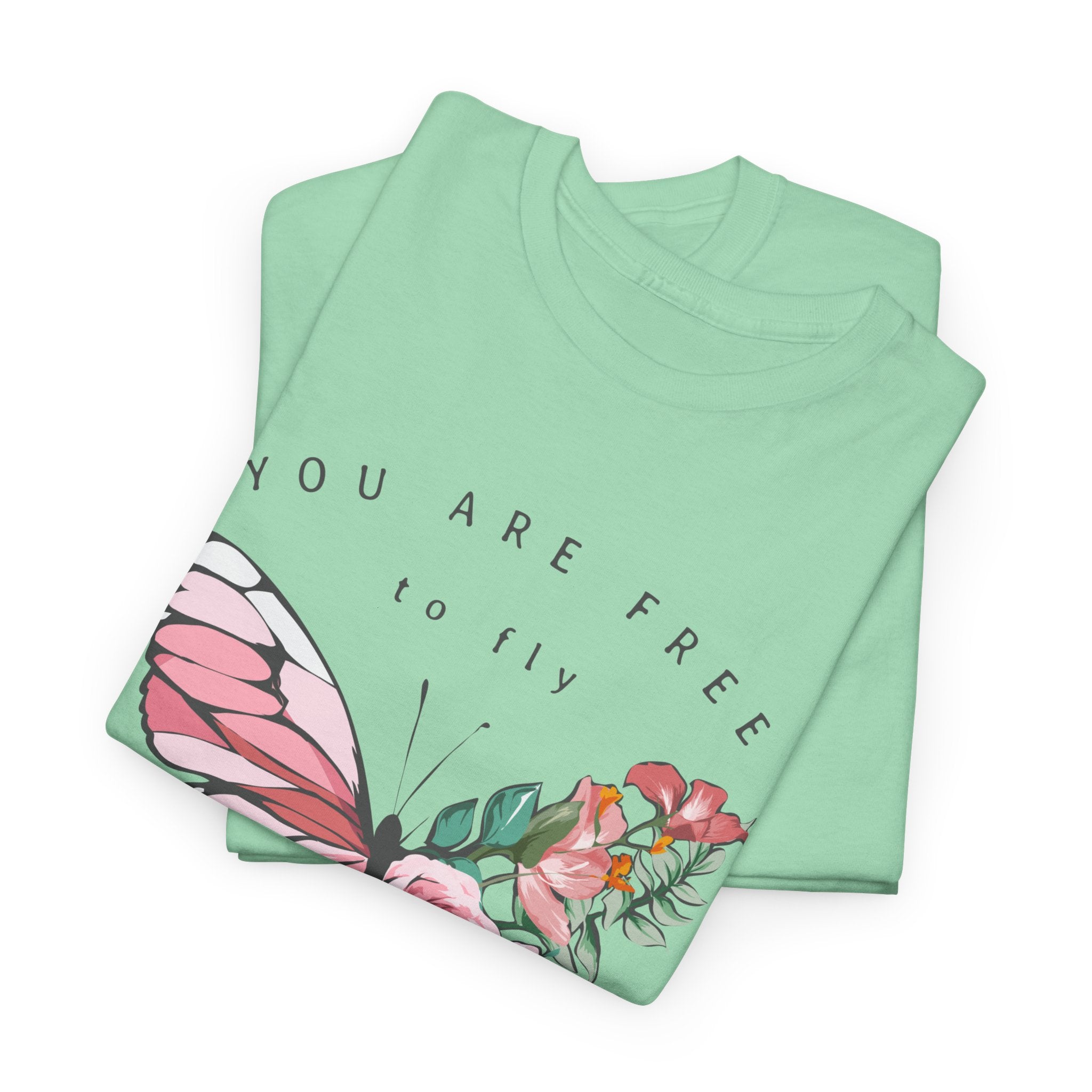 Butterfly Floral Inspirational T-Shirt