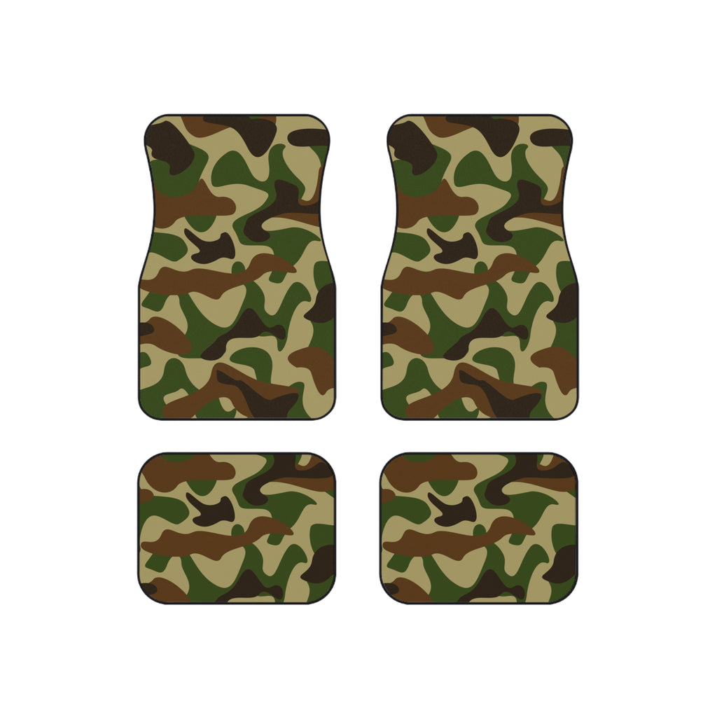 Camo Car Floor Mats (Set of 4) — Heavy-Duty Camouflage Auto Mats