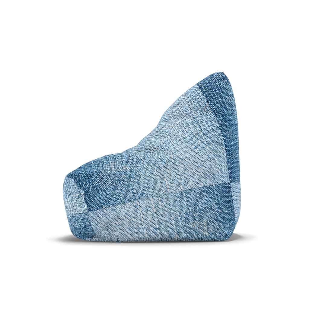 Blue Textured Bean Bag Chair Cover | Modern Bean Bag Cover | Minimalist Home Decor