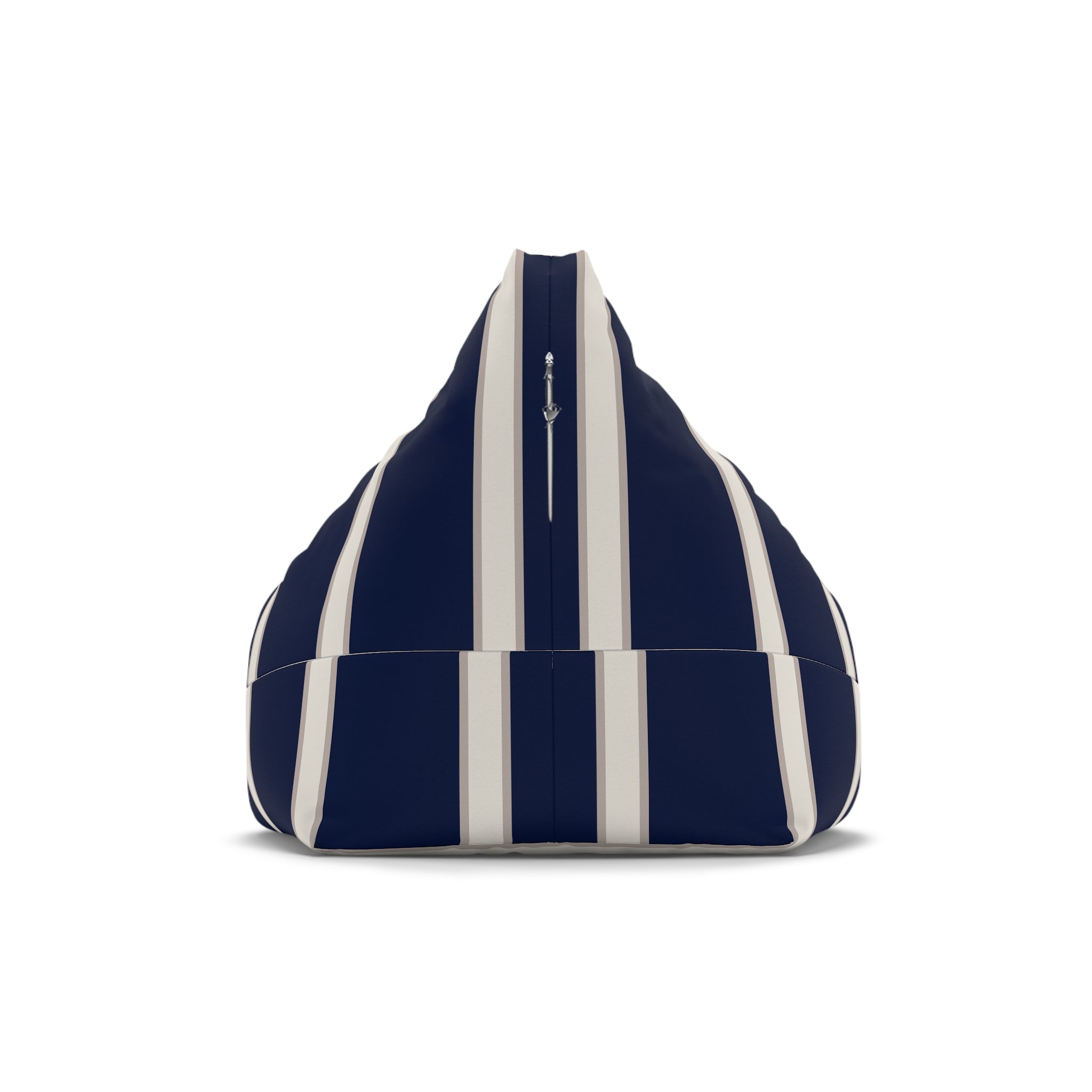 Nautical Anchor Bean Bag Chair Cover | Navy White Coastal Bean Bag Cover | Beach Home Decor