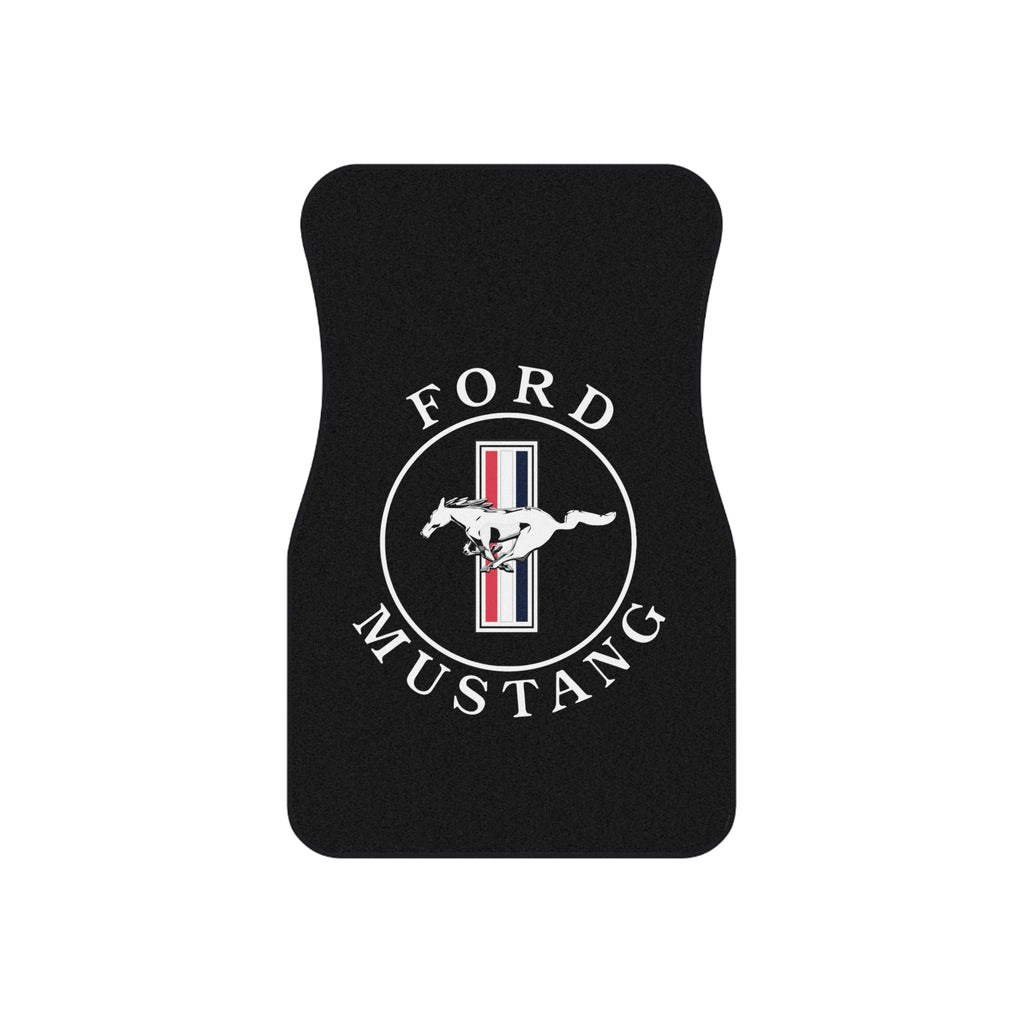 Mustang Style Car Floor Mats Set of 4 Black Universal Auto Mats