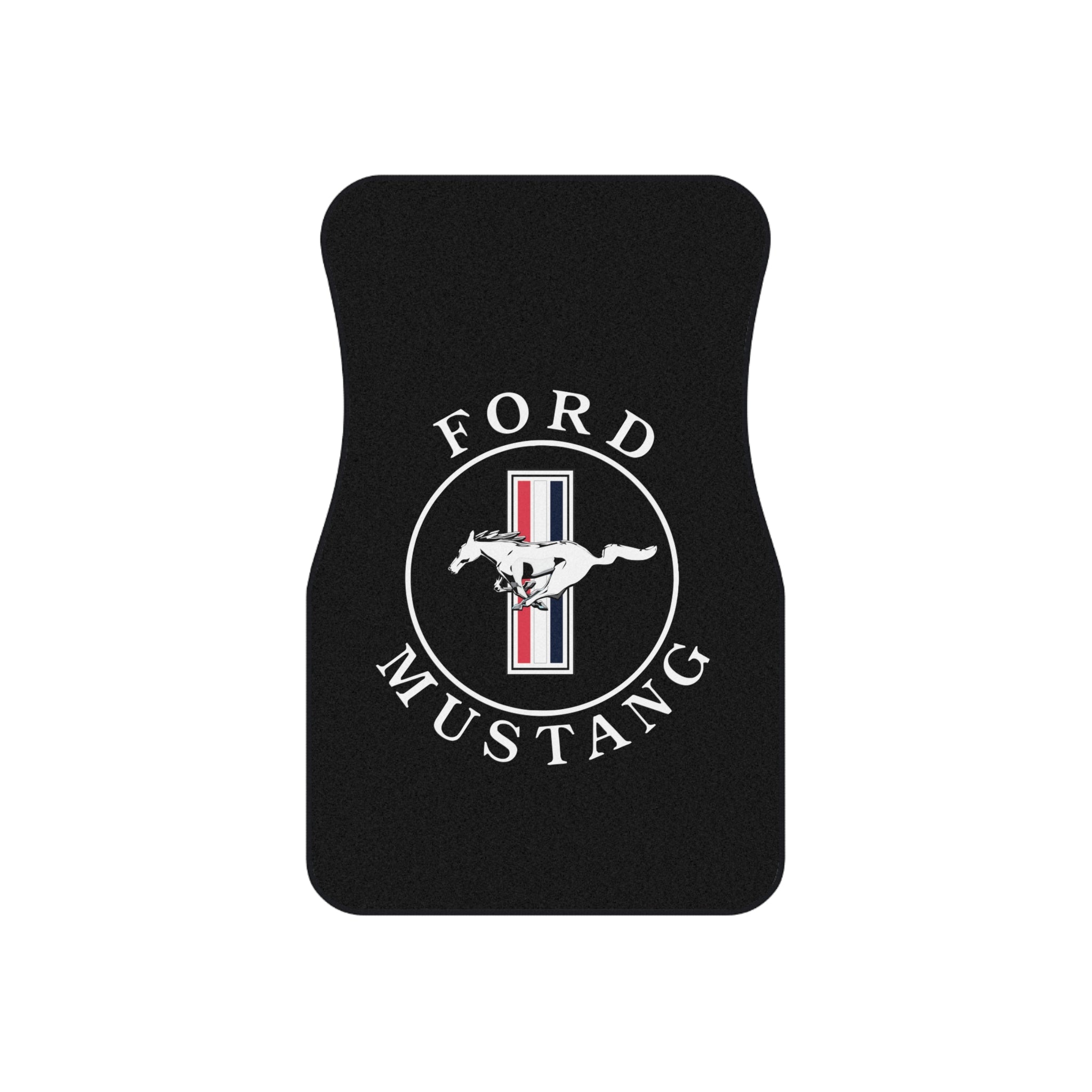 Mustang Style Car Floor Mats Set of 4 Black Universal Auto Mats