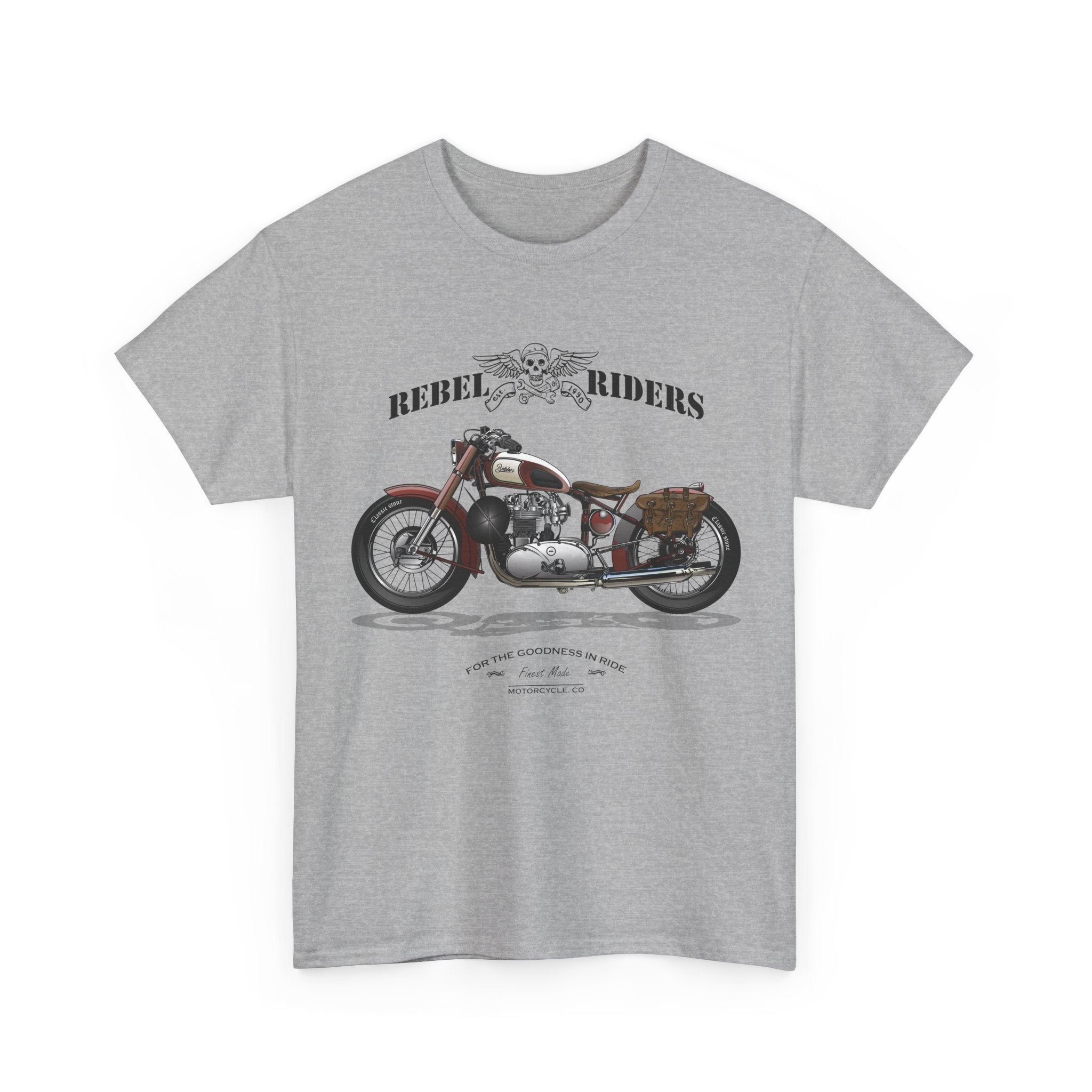 Vintage Motorcycle Tee Rebel Riders Classic Bike Graphic