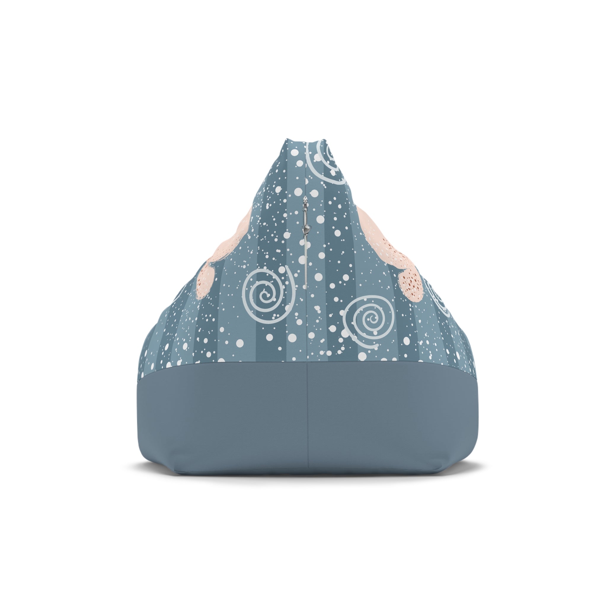 Sleeping Fox Bean Bag Chair Cover | Winter Woodland Pattern, Snowflakes