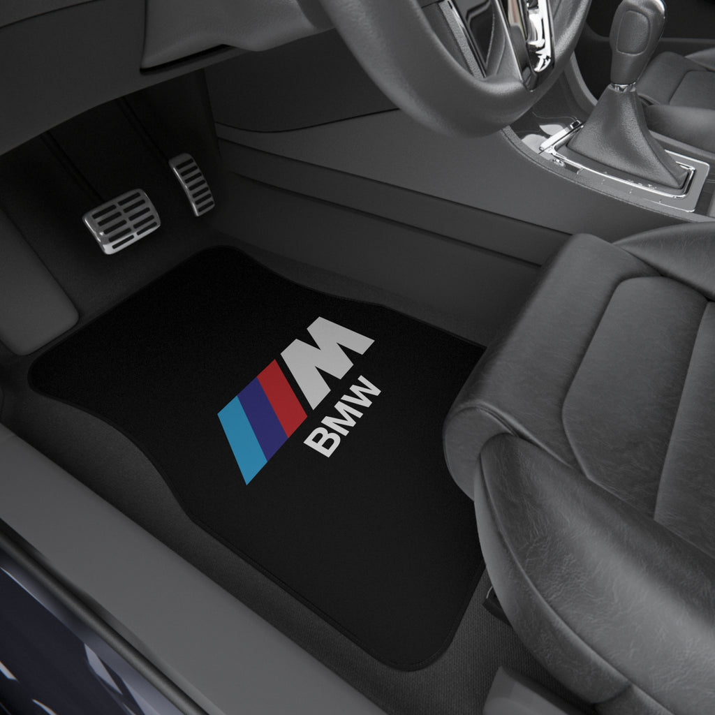4 Piece Universal BMW M Car Floor Mats Set Black Auto Interior Accessories