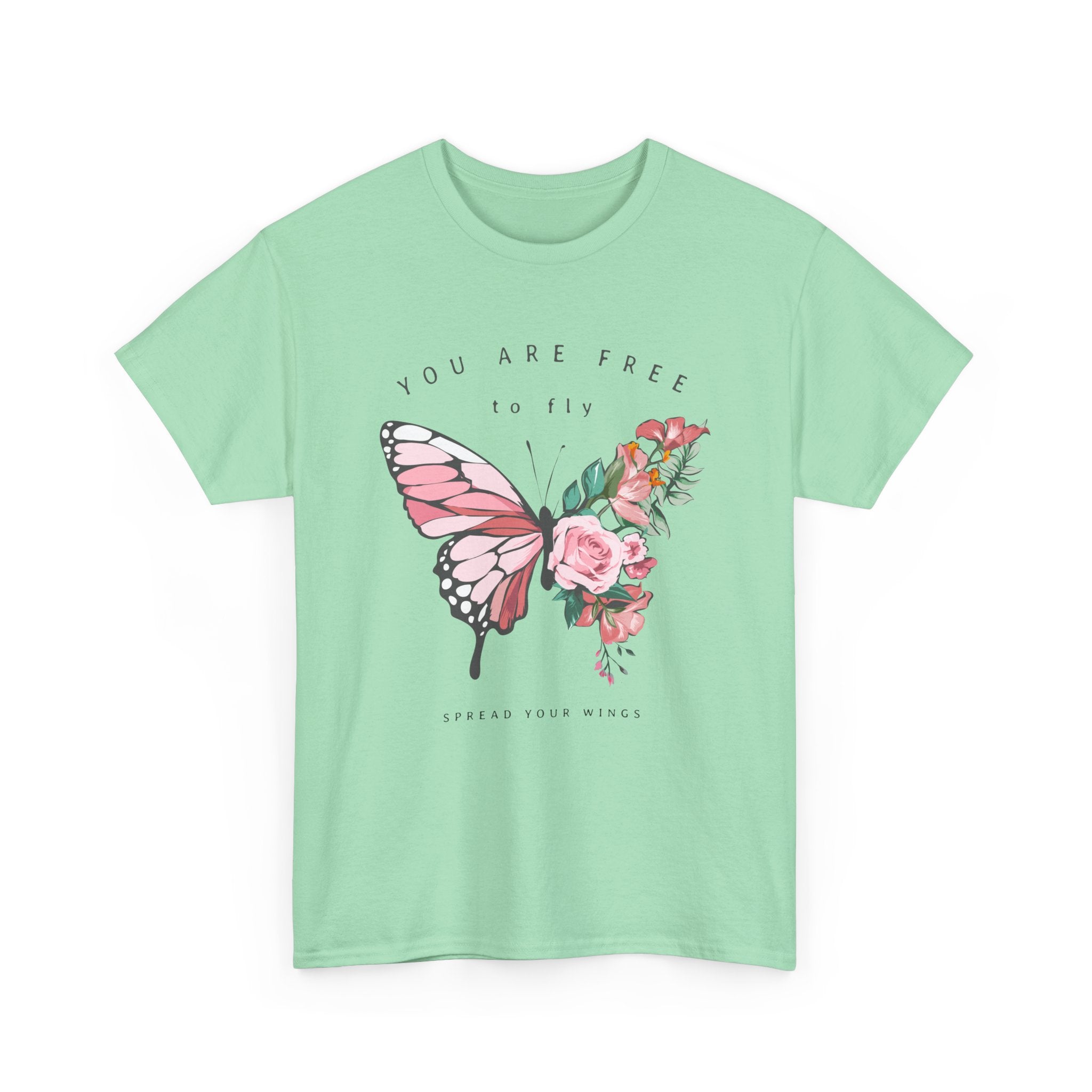 Butterfly Floral Inspirational T-Shirt