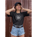 Unisex Sunflower Line Art T-Shirt